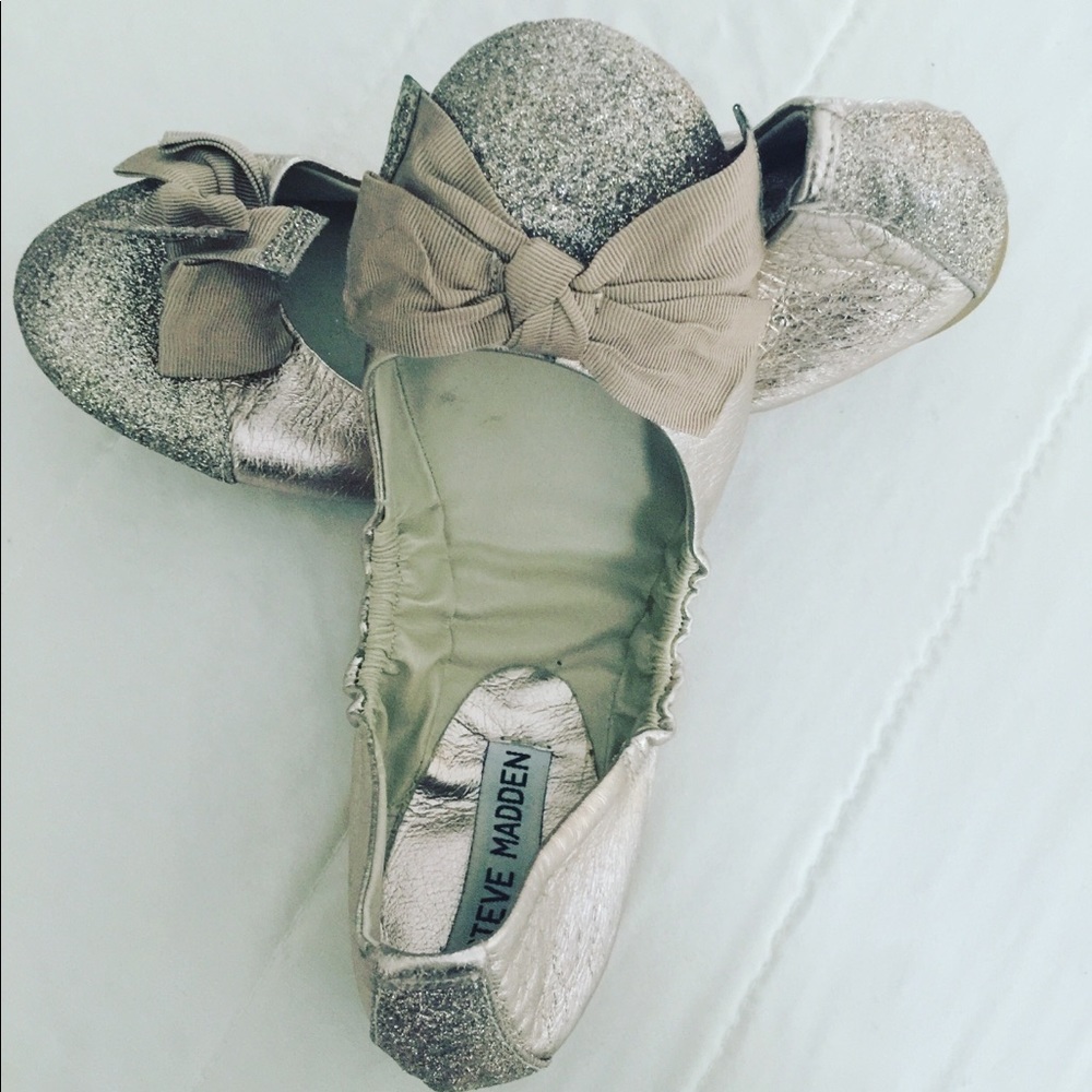 Steve Madden Gold Ballet Flats